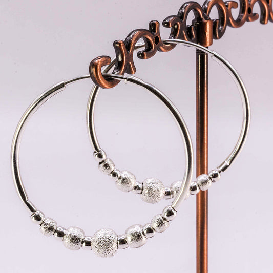 Arracadas de bolitas plata 925