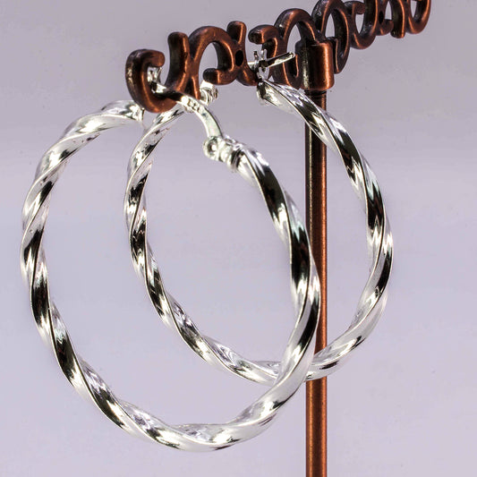 Arracadas en espiral plata 925