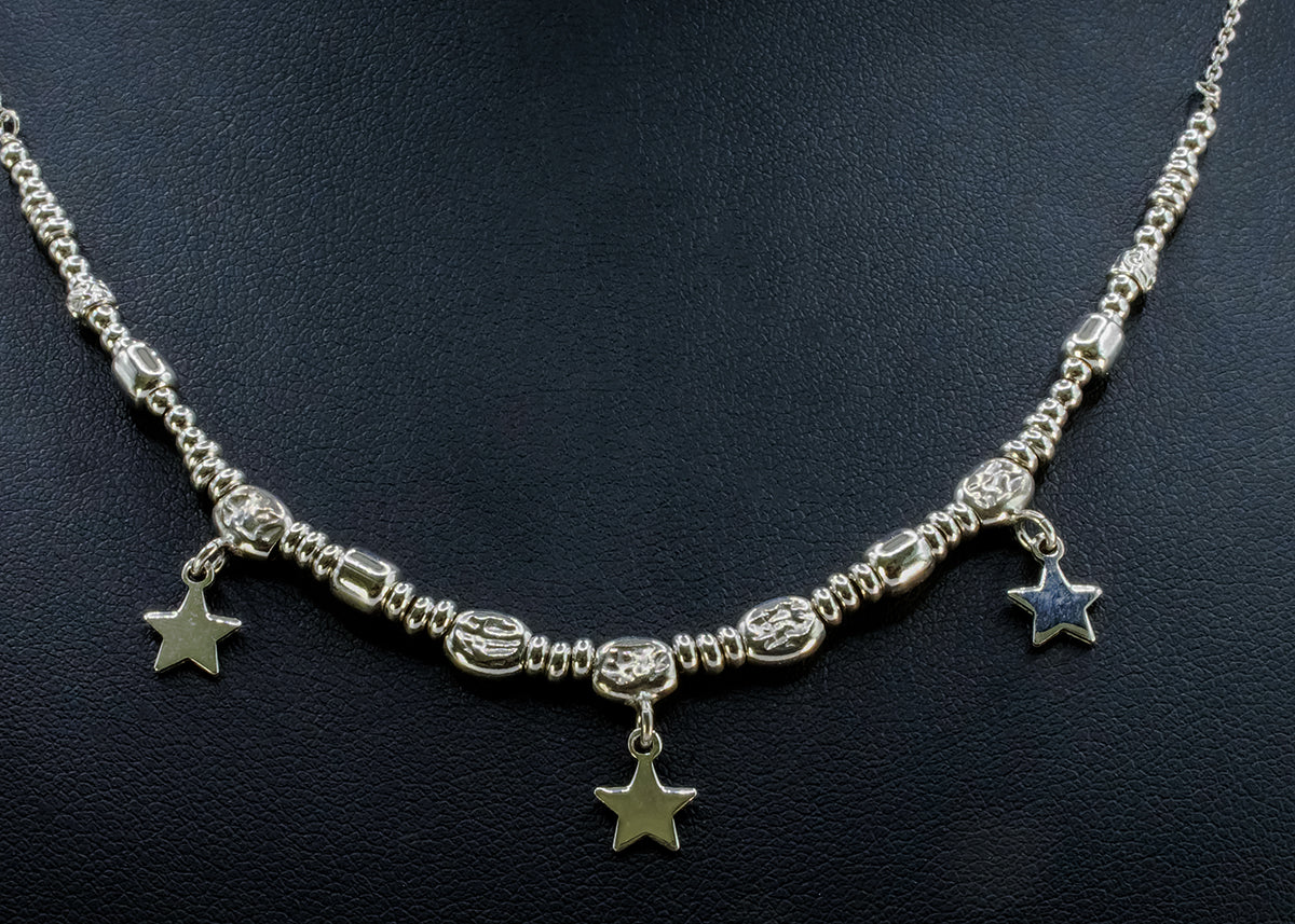 Gargantilla de estrellas plata 925