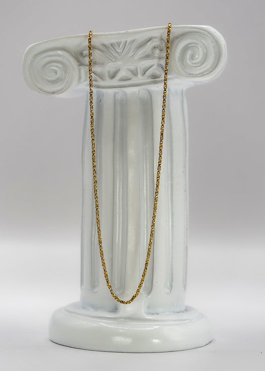 Cadena de eslabones de cuadritos 14k