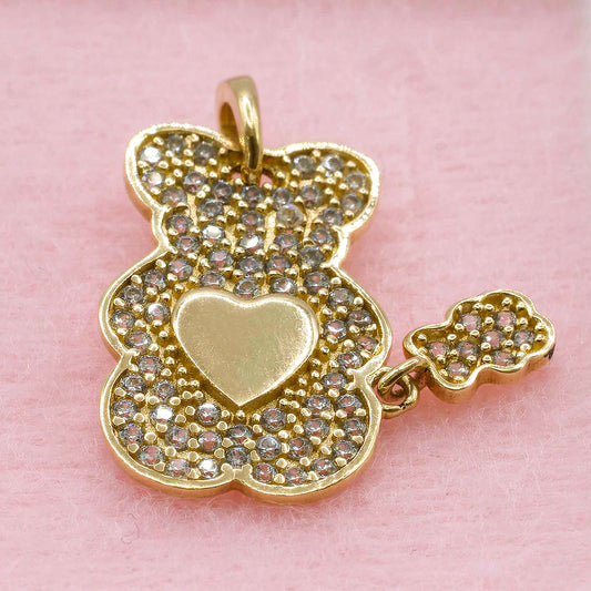 Dije de ositos 14k con zirconias