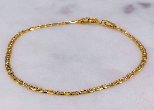 Pulsera de eslabón tipo Gucci 14k