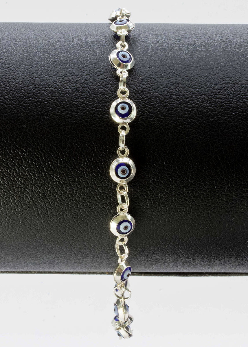 Pulsera de ojos turcos plata 925