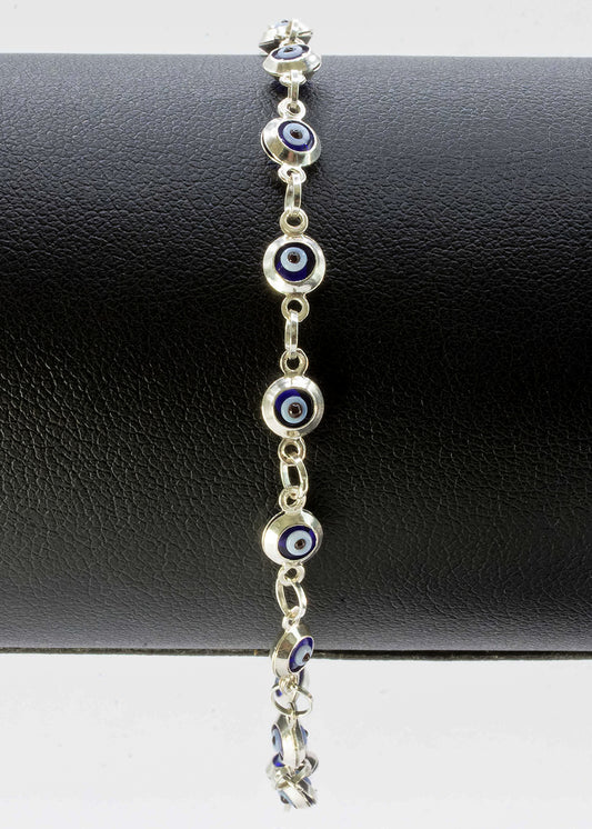 Pulsera de ojos turcos plata 925